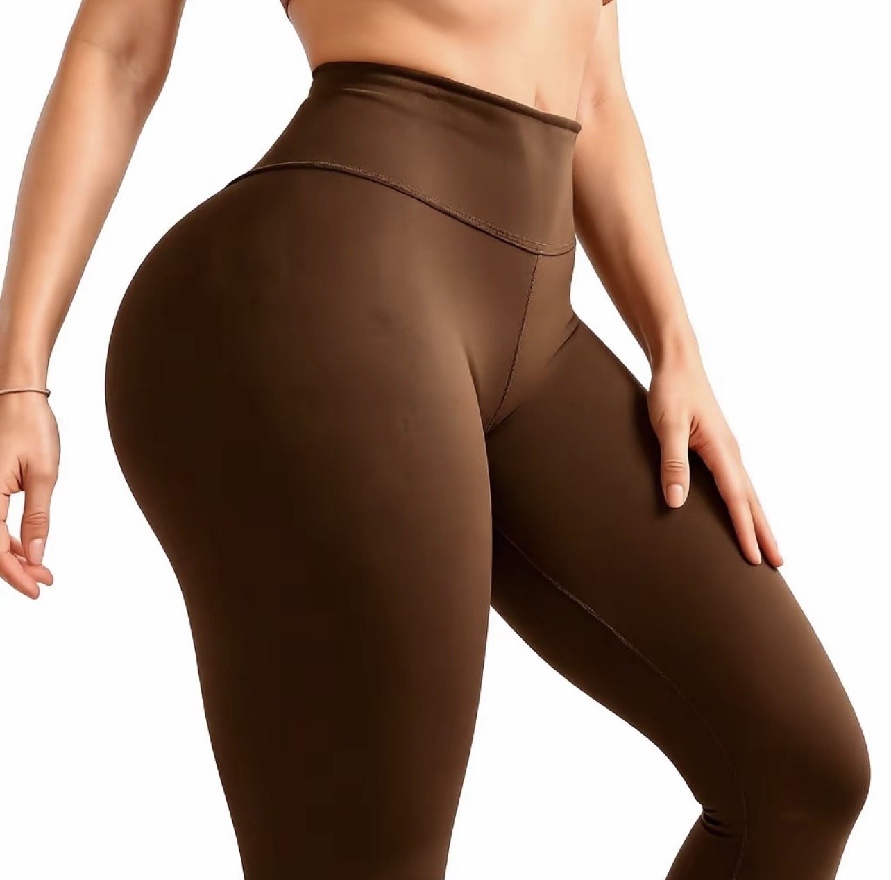Legging marrom detalhe