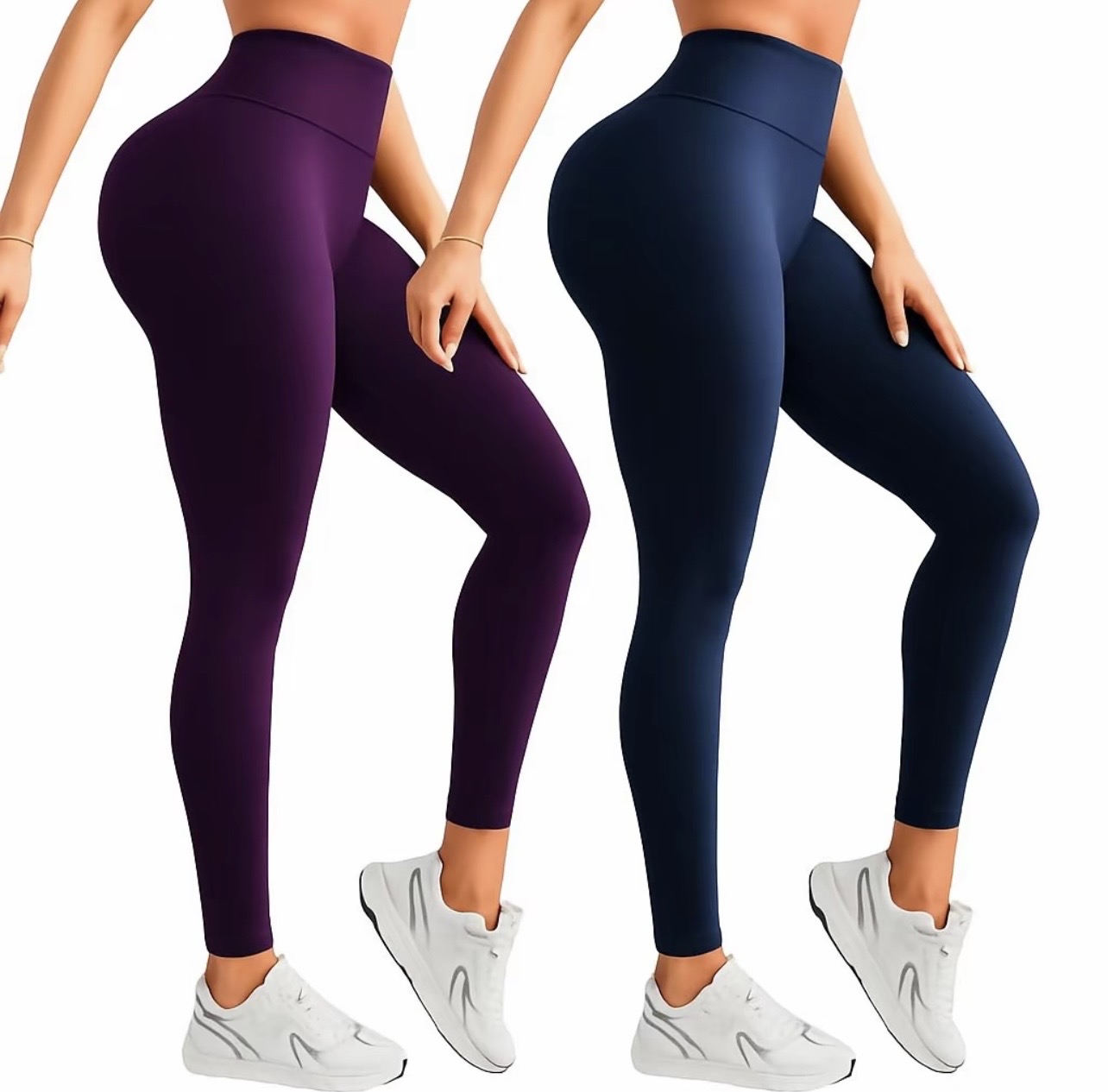 Kit legging roxo e azul